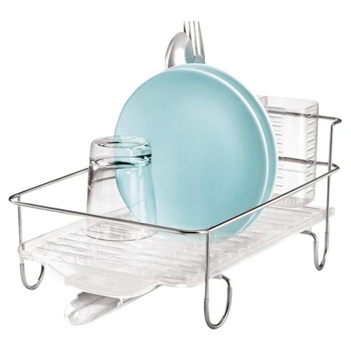Image of Simplehuman Mini Wire Dish Rack, Clear