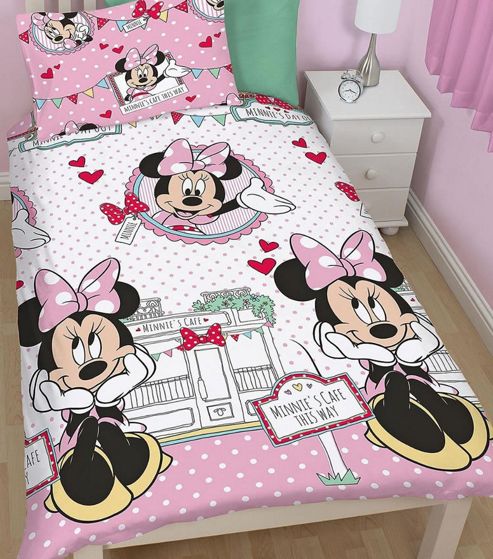 Image of Minnie Mouse Single Bedding - Cafe