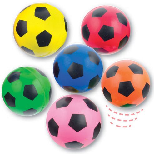 Image of Party Bag Football Hi Bounce Jet Balls (pack Of 6)