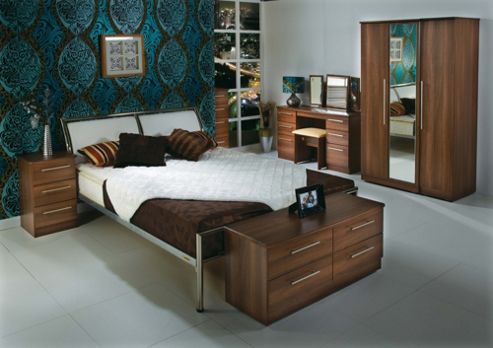 Image of Welcome Furniture Sherwood 2 Drawer Chest With Locker - Walnut