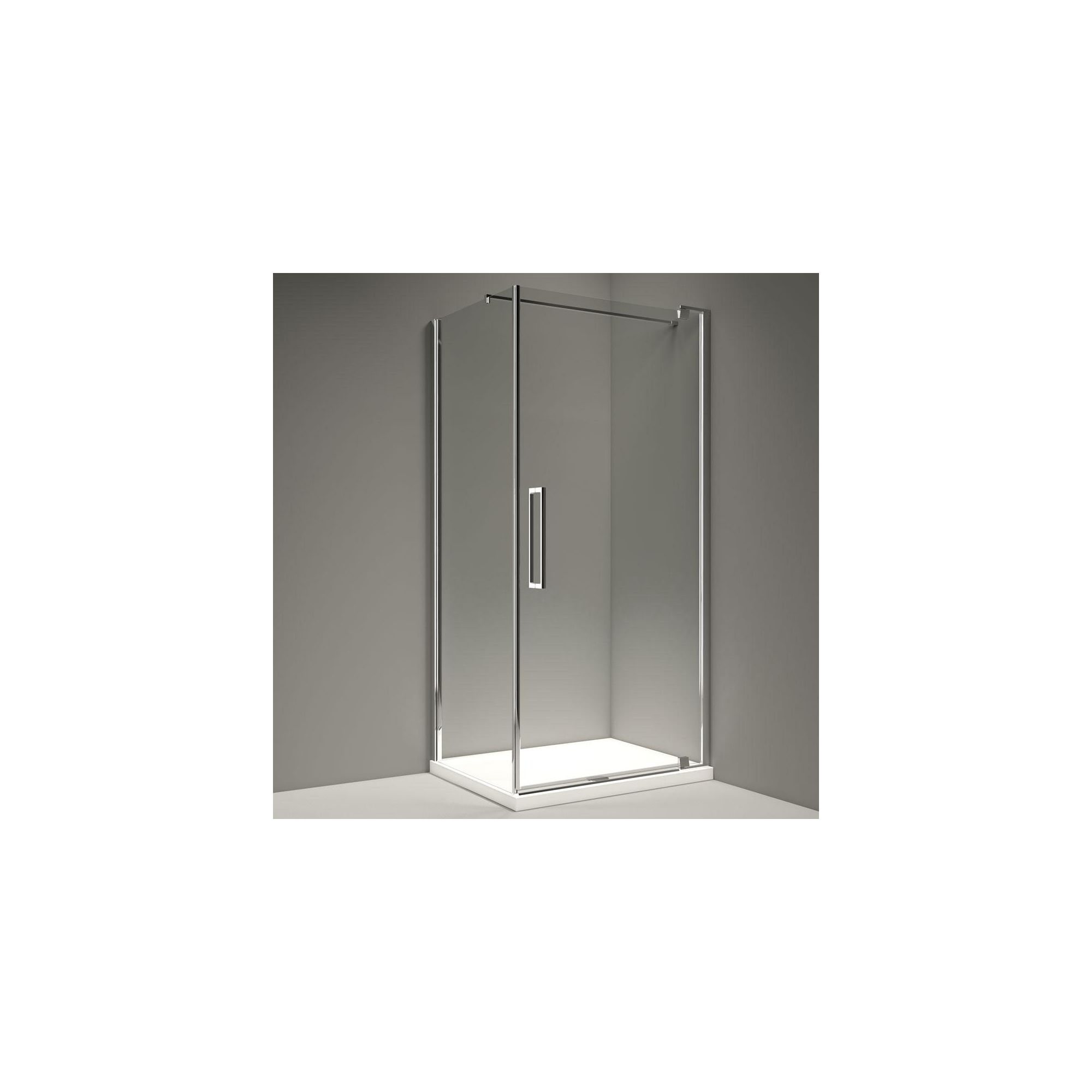 Merlyn Series 10 Pivot Shower Door, 900mm Wide, 10mm Clear Glass at Tesco Direct