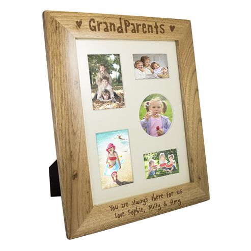 Image of Personalised Grandparents Wooden Multi Photo Frame