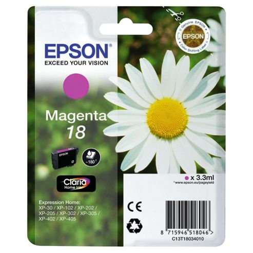 Image of Epson Singlepack Magenta 18 Claria Home Ink