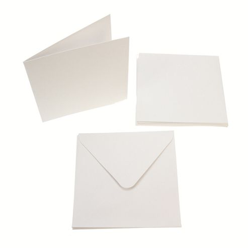 Image of Square Card Blanks 300gsm 10pk - White.
