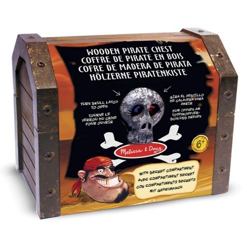 Image of Melissa And Doug Wooden Pirate Chest - Melissa & Doug