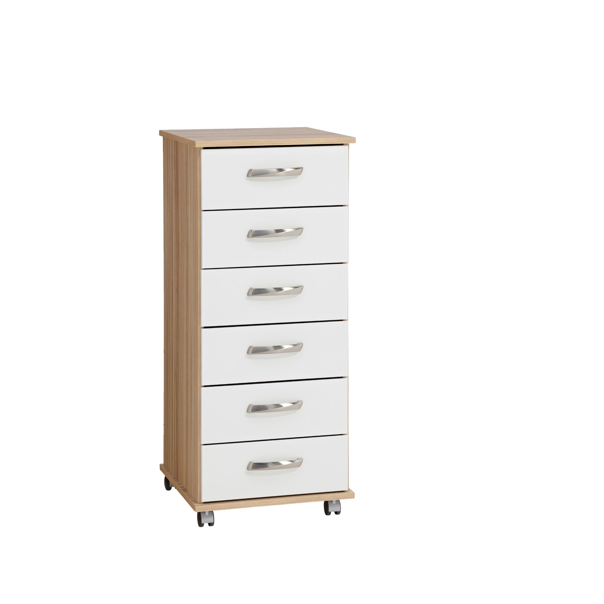 Ideal Furniture Regal 6 Drawer Slim in white at Tesco Direct