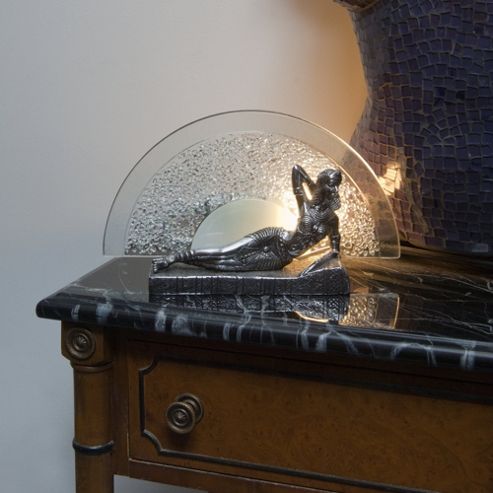 Image of Kansa Lighting Cleo 1 Light Figure Statuette Table Lamp - Chrome