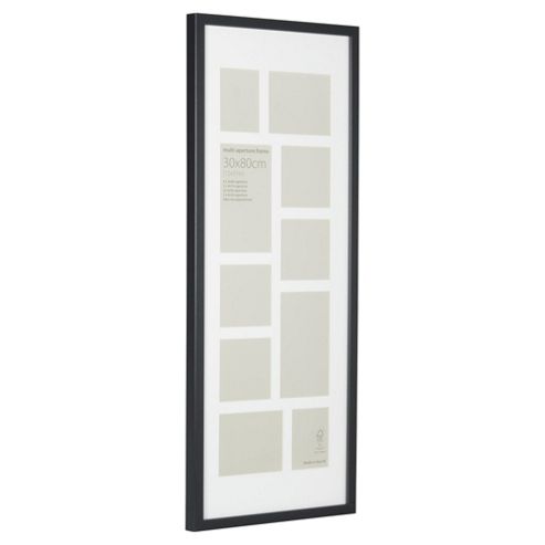 Image of Picture Frame Multi Aperture 33 X 83cm, Black