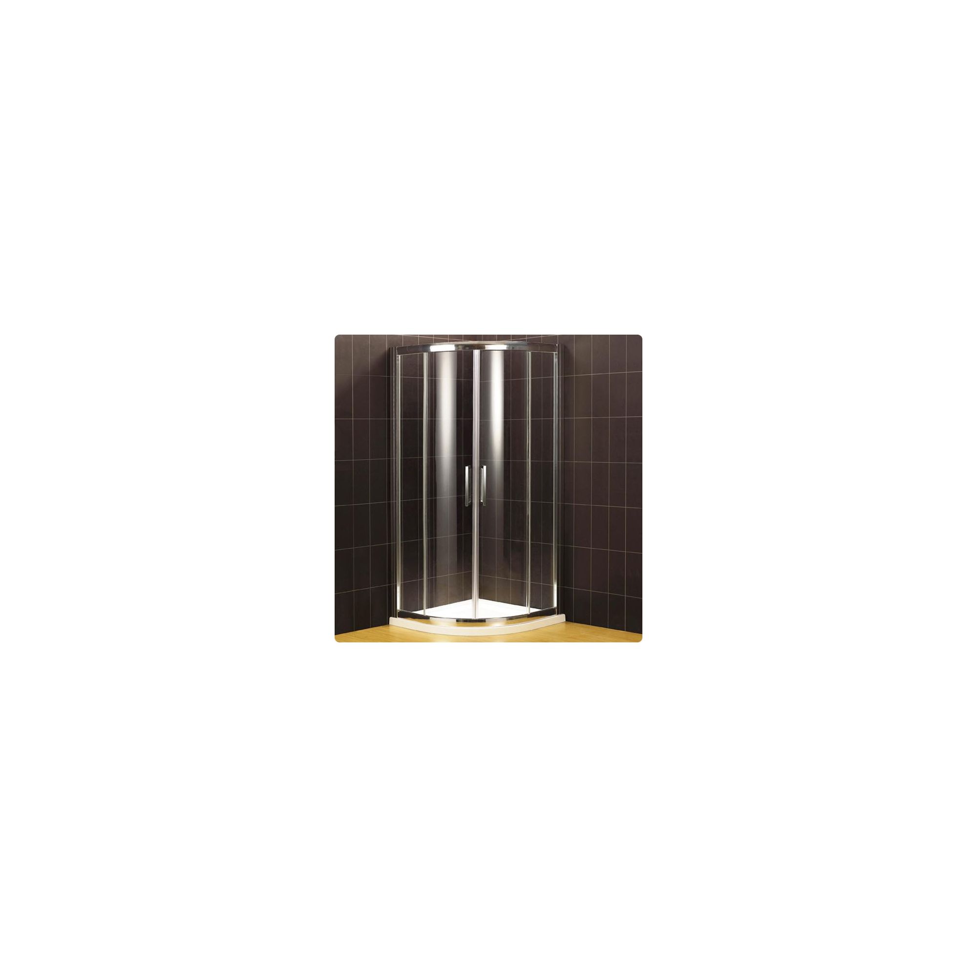 Duchy Supreme Silver Quadrant Shower Enclosure 900mm, Standard Tray, 8mm Glass at Tesco Direct