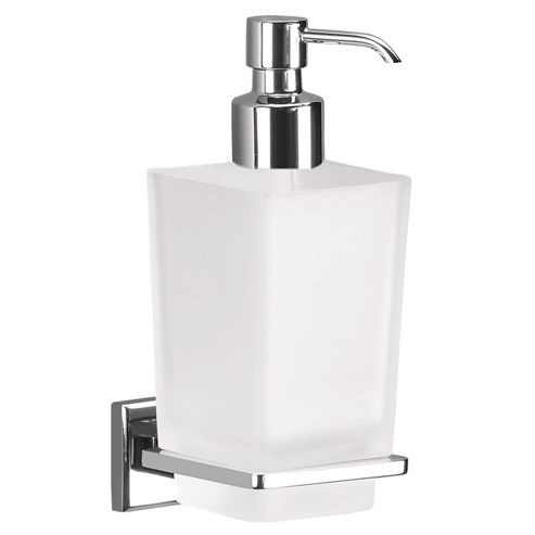 Image of Gedy Colorado Frosted Glass Soap Dispenser In Chrome