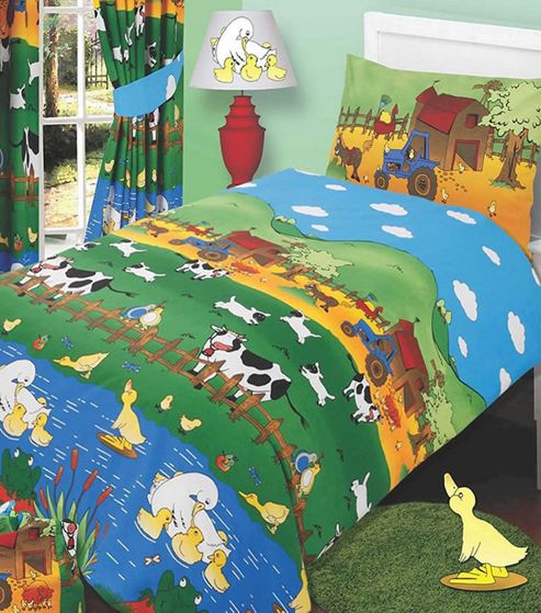 Image of Farmyard Friends Double Duvet In 100% Cotton