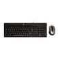 V7 CK0A1 Standard Combo USB Keyboard (Black) and Optical 1000 dpi Mouse (Black/Silver) - UK English CBID:2301819