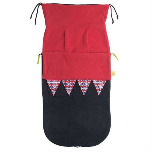 Image of Buggy Snuggle Bunting Fleece Textured Buggysnuggles (union Jack)