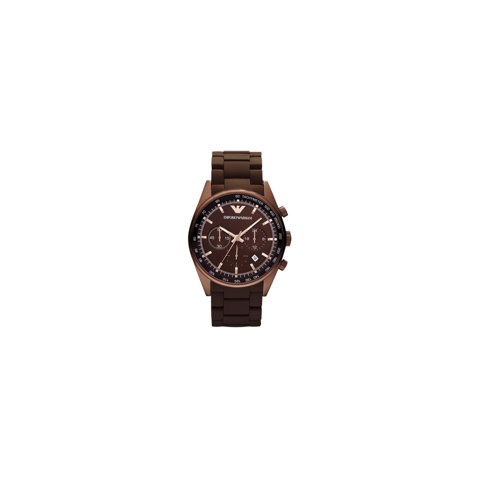Emporio Armani Tazio Brown Chronograph Watch AR5889 at Tescos Direct