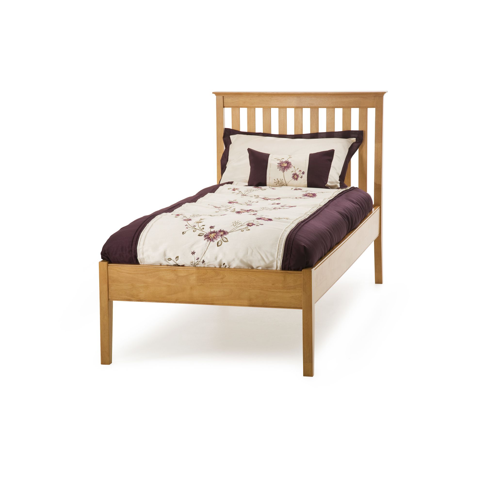 Serene Furnishings Grace Single Guest Bed with Low Foot End - Golden Cherry at Tesco Direct