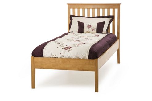 Image of Serene Furnishings Grace Single Guest Bed Frame With Low Foot End - Golden Cherry