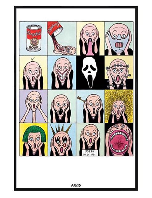 Image of Arvid Andreassen Gloss Black Framed Warhol Scream Poster