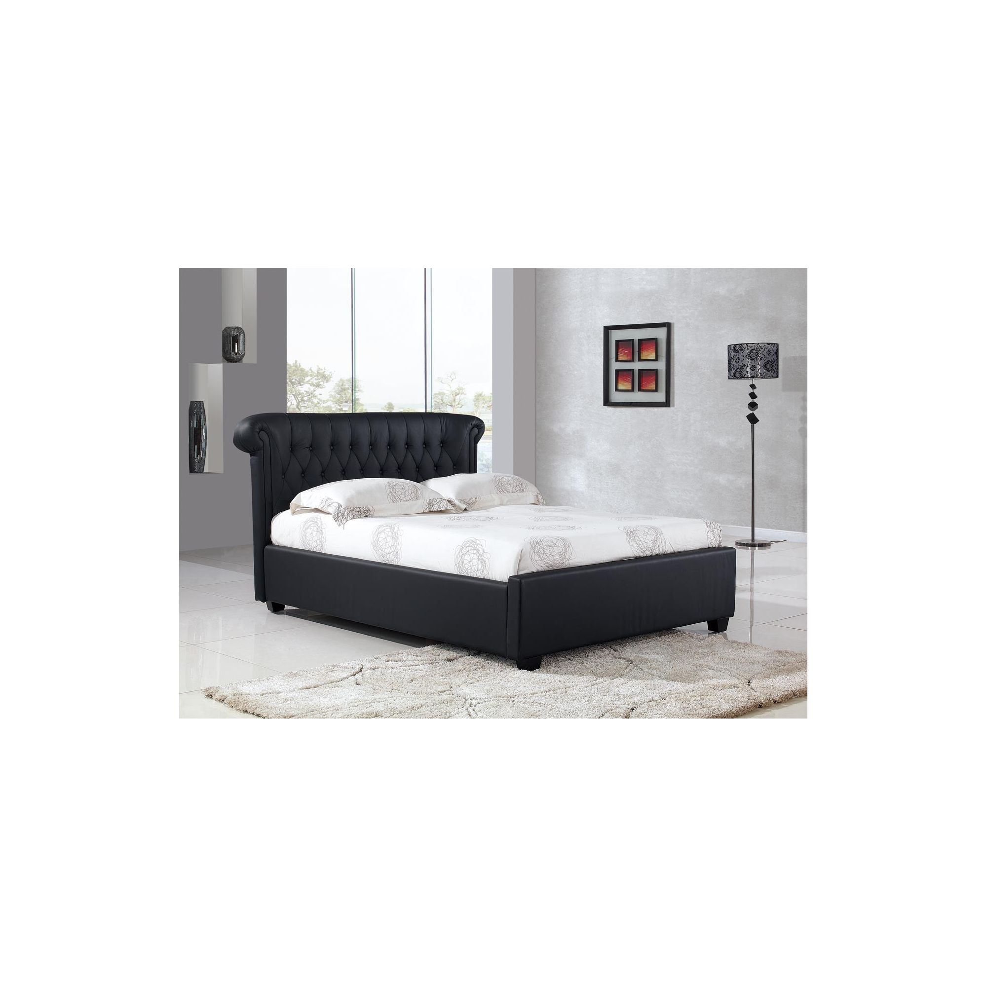 Interiors 2 suit Vienna Bed frame - Black - King at Tesco Direct