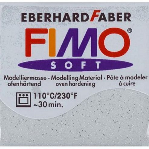 Image of Fimo Soft 56g Glitter Silver
