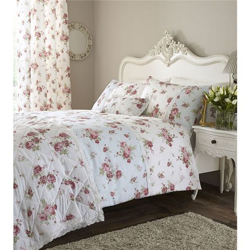 Image of Catherine Lansfield Home Annabella Cushion - Duck Egg