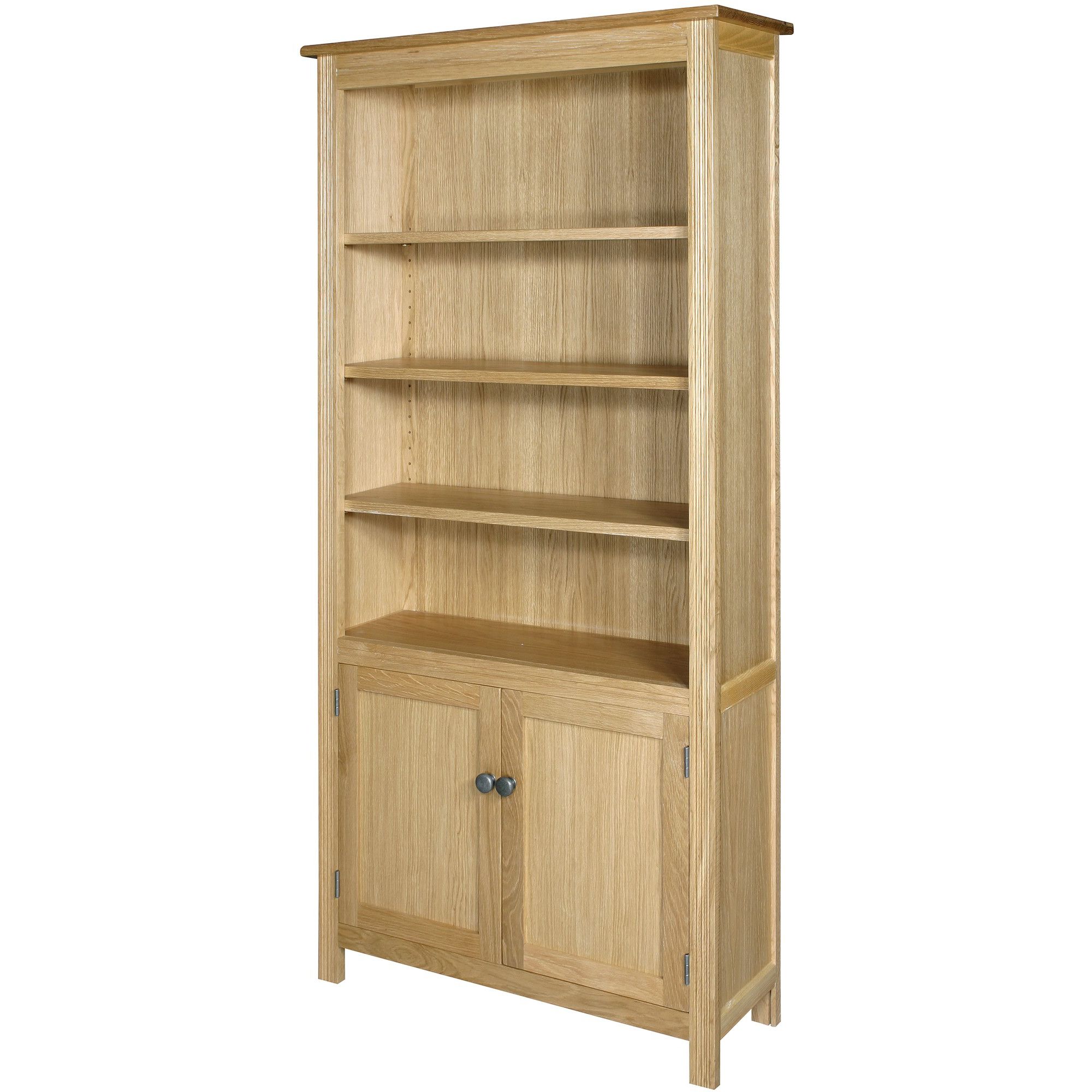 Old Charm Hertford Bookcase with Doors - Natural at Tesco Direct