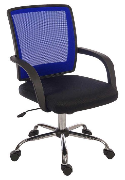 Image of Teknik Star Mesh Black And Blue Office Chair