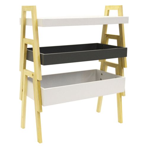 Image of Three Tier Storage Unit - White / Grey