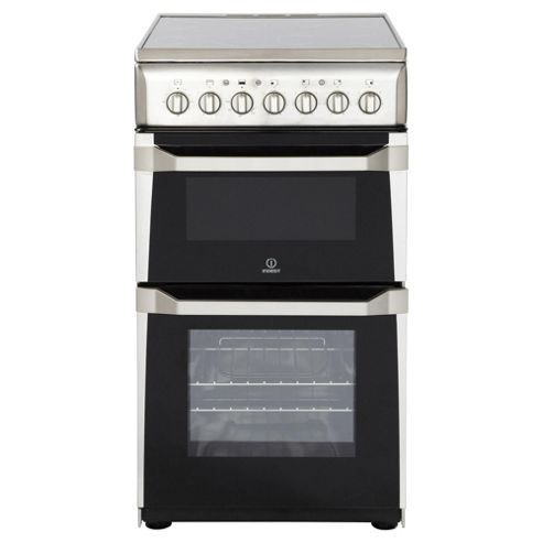 Image of Indesit It50c1xxs, Freestanding, Electric Cooker, 50cm, Stainless Steel, Twin Cavity, Single Oven