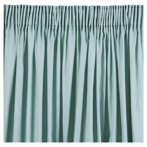 Image of Plain Canvas Pencil Pleat Curtains W168xl183cm (66x72'') - Eau De Nil