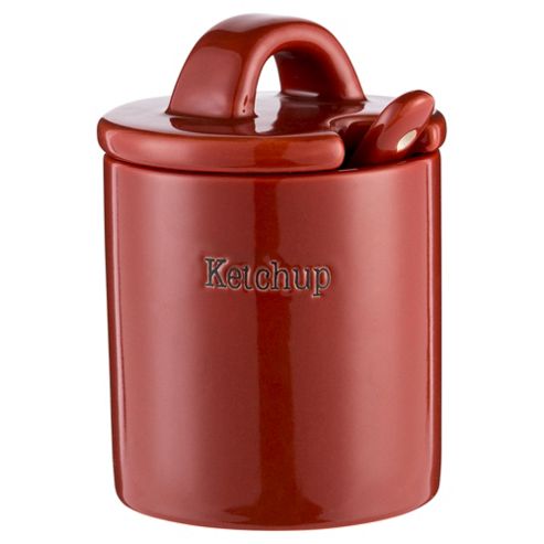 Image of Ketchup Jar With Spoon