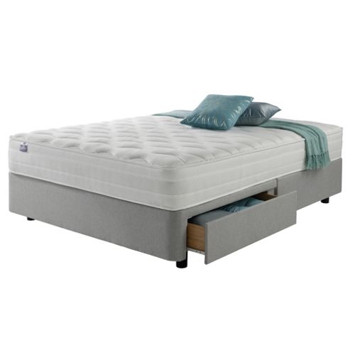 Image of Silentnight Mirapocket 1200 Ortho Memory 4 Drawer King Divan Light Grey No Headboard