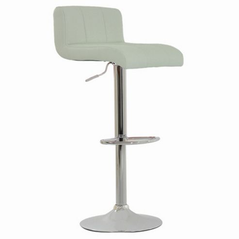 Image of Neptune White Padded Seat Bar Stool