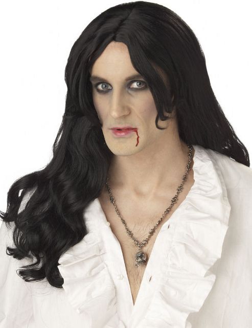 Image of Adult Old World Vampire Wig Black