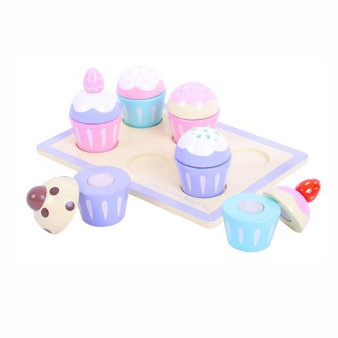 Image of Bigjigs Toys Bj399 Wooden Play Food Candy Floss Muffin Tray