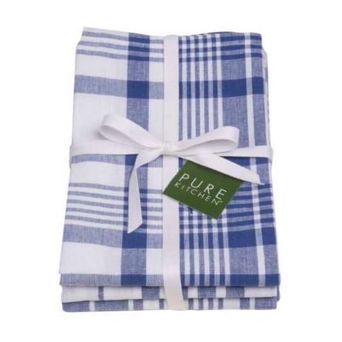 Image of Now Designs Colour Centre Jumbo Teatowels, Royal Blue, Set Of 3