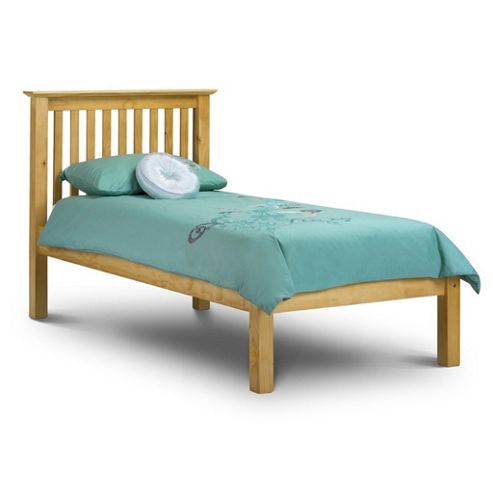 Image of Antique Finish Single Low Foot End Pine Bed