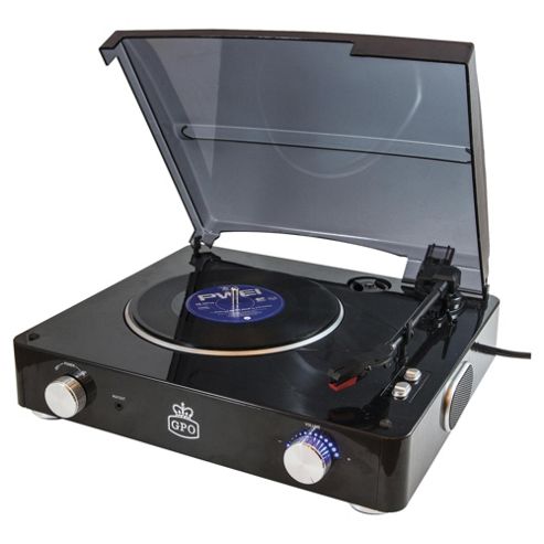 Image of Gpo Stylo Turntable With Speakers Black