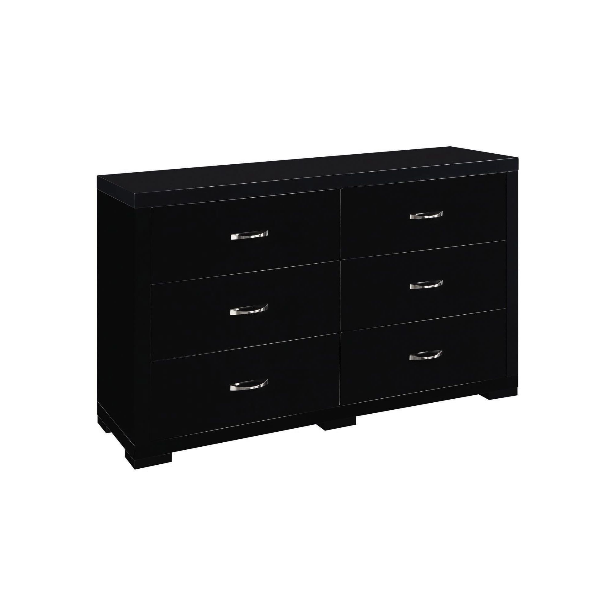 Home Zone Solar 6 Drawer Wide Chest - Black at Tesco Direct