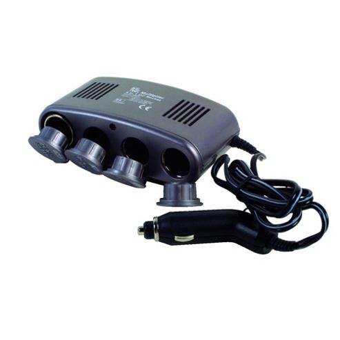 Image of 4 Way In-car Cigarette Lighter Socket Adaptor Plug