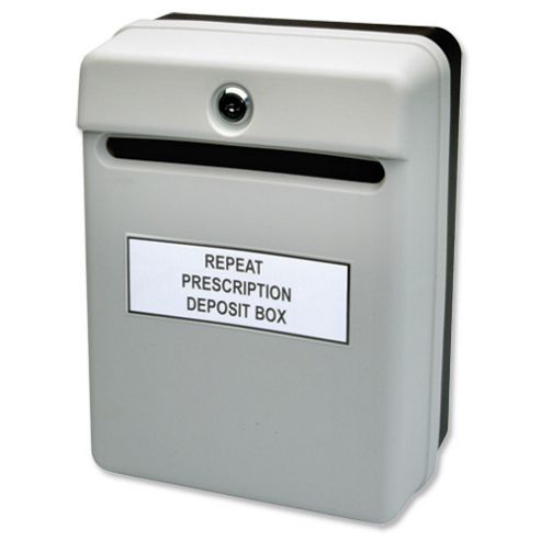 Image of Helix Post Or Suggestion Box Wall-mountable With Fixings W235xd130xh310mm Grey Ref W81065