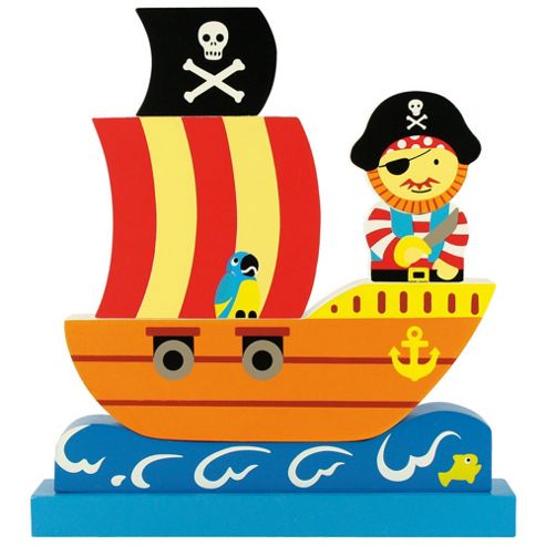 Image of Bigjigs Toys Bj673 Vertical Magnetic Puzzle Pirate