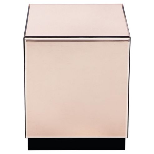 Image of Savoy Mirrorglass Cube Table Copper