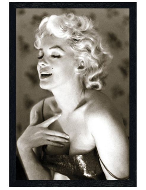 Image of Marilyn Monroe Black Wooden Framed Classic & Beautiful Poster