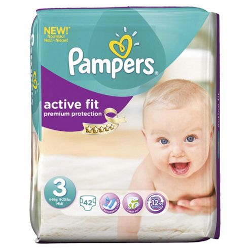 Image of Pampers Active Fit Size 3 Essential Pack - 42 Nappies