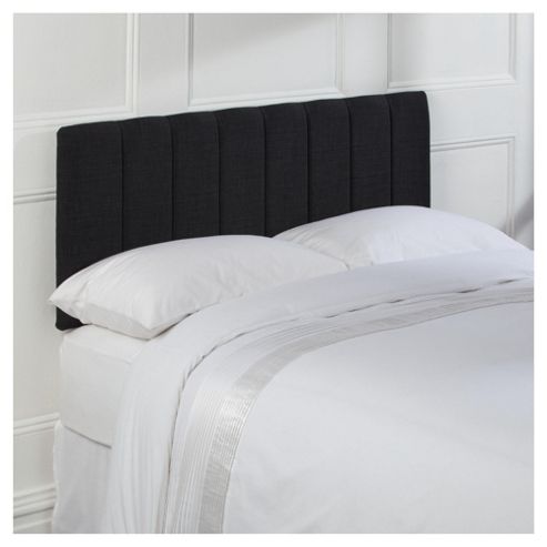 Image of Seetall Haddon Headboard Linen Effect Black King