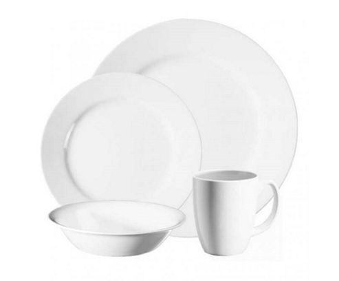 Image of Corelle Vive 16 Piece Dinnerware Set In White