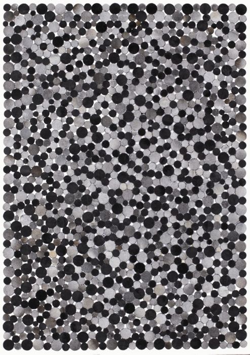 Image of Angelo Rodeo Dark Gray Skin Rug - 240cm X 170cm (7 Ft 10.5 In X 5 Ft 7 In)