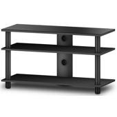 Sonrous Glass and Wood TV Stand for Up to 42 inch TVs