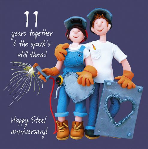 Image of Holy Mackerel 11th Anniversary Steel Greetings Card