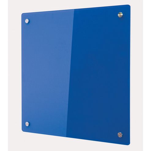 Image of Write-on Write-on Glass Information Boards - Blue - 60 Cm H X 45 Cm W